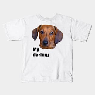 My beloved dog - darling dachshund Kids T-Shirt